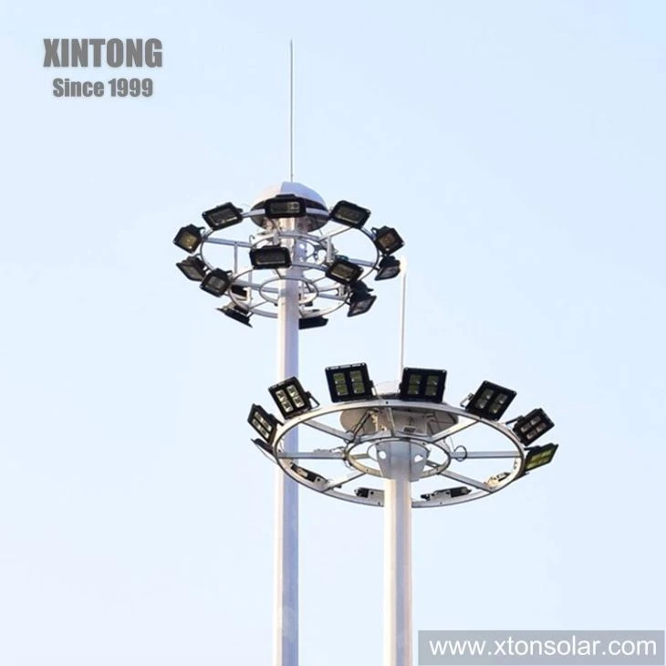 High Mast Lighting With Raising And Lowering Device